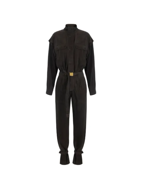 Elisabetta Franchi denim jumpsuit Brown TJ02D66E2