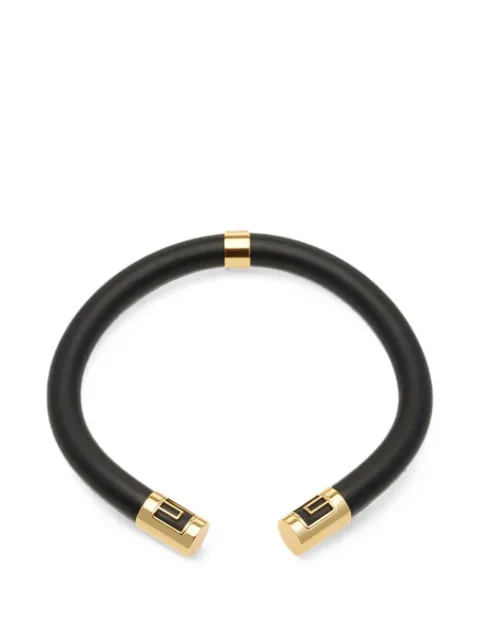 Elisabetta Franchi tube necklace with logos Gold CO50S66E2