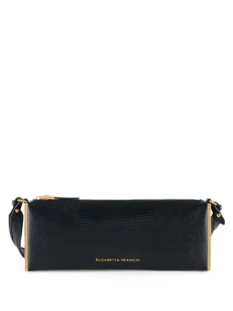 Elisabetta Franchi over-the-shoulder bag with lizard print Black BS15A66E2