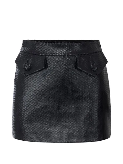 Elisabetta Franchi miniskirt with fish scale pattern Black GP04G67E2