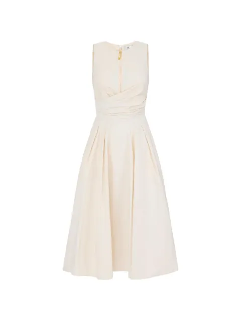 Elisabetta Franchi dress in taffeta voile fabric Neutrals AB96666E2