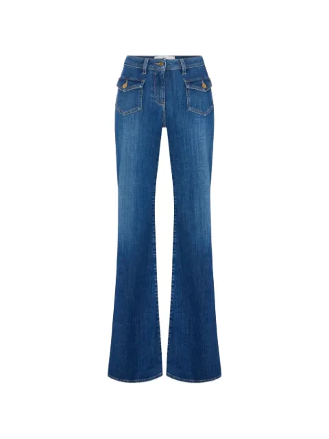 Elisabetta Franchi bell-bottom jeans with small pockets Blue PJ18N66E2