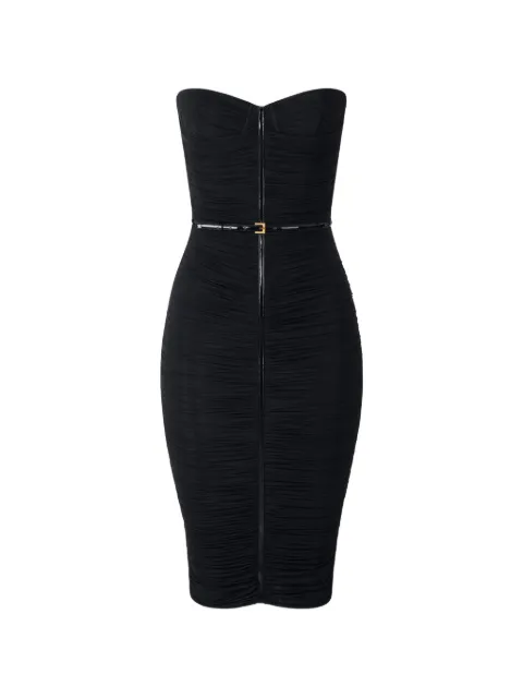 Elisabetta Franchi jersey stretch dress with belt Black AB02967E2