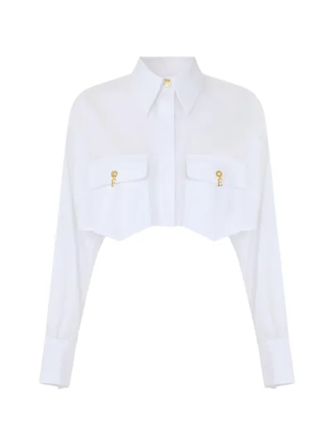 Elisabetta Franchi shirt with pockets and cufflinks White CA19266E2