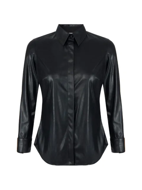 Elisabetta Franchi gold-tone plaque shirt Black CA19566E2