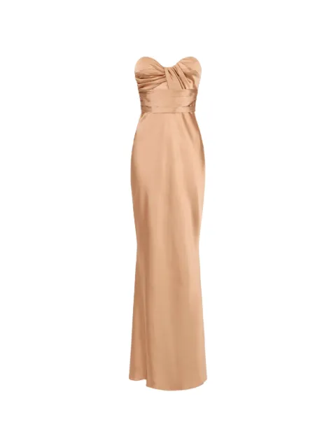 Elisabetta Franchi Red Carpet dress in satin fabric Neutrals ABR1267E2