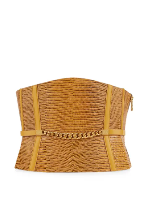 Elisabetta Franchi bustier-style leather belt Brown CT46S66E2