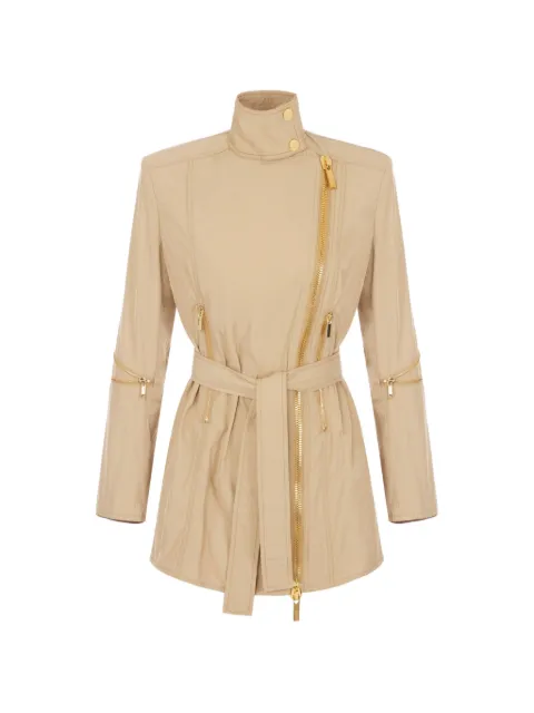 Elisabetta Franchi jacket in taffeta voile fabric Neutrals SP00366E2