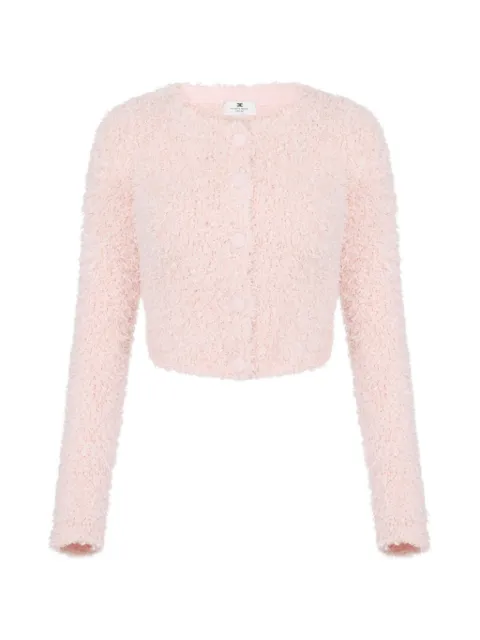 Elisabetta Franchi cardigan in fleece fabric Pink MK34T67E2