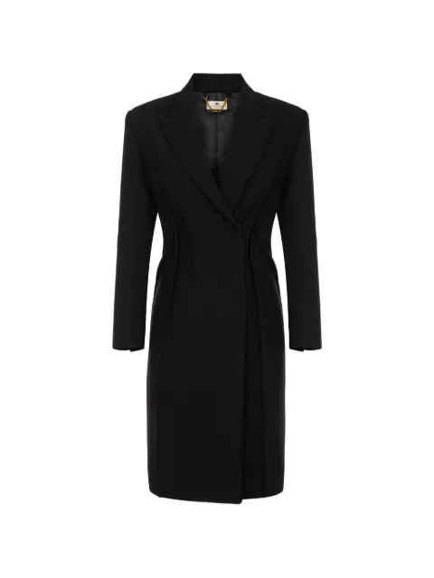 Elisabetta Franchi coat in double-layer crêpe fabric Black CP00466E2