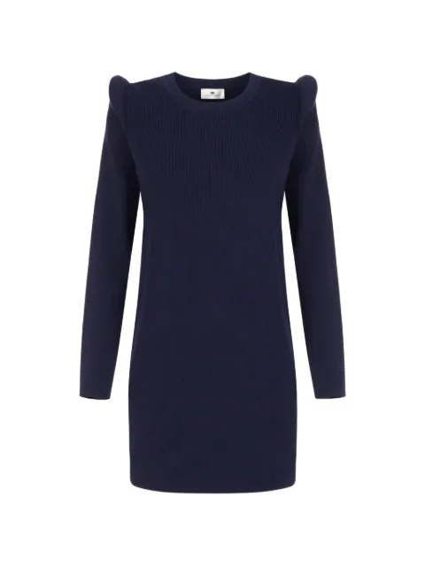 Elisabetta Franchi mini dress in knit fabric with 3D details Blue AM15S66E2