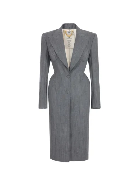 Elisabetta Franchi wool bustier-style coat Grey CP00967E2