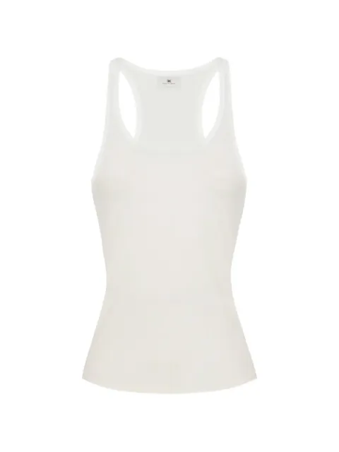 Elisabetta Franchi tank top in lightweight jersey fabric with logo Neutrals CN28B66E2