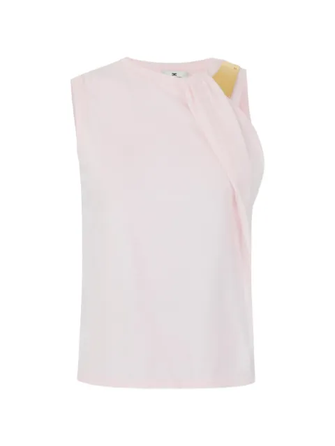 Elisabetta Franchi jersey T-shirt with jewel detail Pink CN00166E2