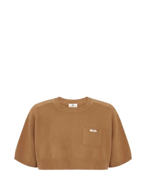 Elisabetta Franchi wool and cashmere top Neutrals MK11T66E2