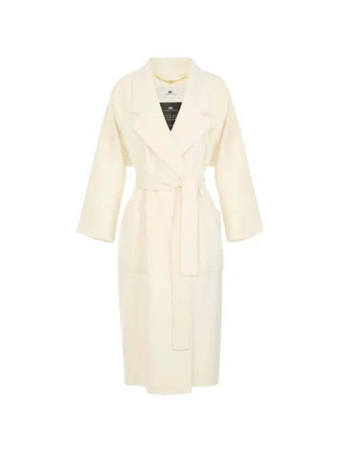 Elisabetta Franchi coat in wool double cloth Neutrals CP01D66E2