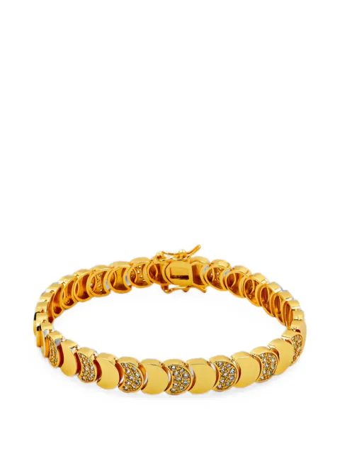 Lady D World crystal-embellished moon bracelet Gold 83034