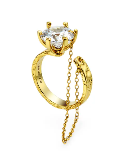 Velora Vie The Bound Flame embellished ring Gold 86180