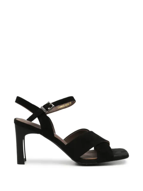 SERGIO MORETTI FIRENZE crossover-strap buckle-fastening sandals Black 658526108
