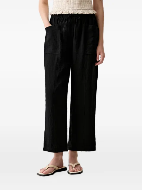 Benetton drawstring patch-pocket trousers Black 4O42DF0BP
