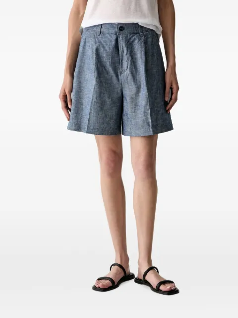 Benetton pleated high-waisted shorts Blue 43F3D902S