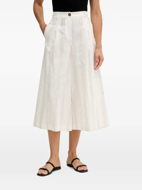 Benetton striped pleated trousers Neutrals 4K9FDF0BR