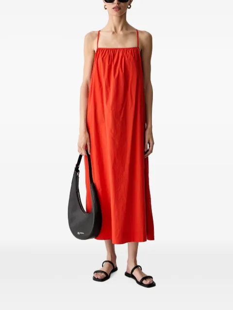 Benetton tie-fastening loose maxi dress Red 4MBJDV0CQ