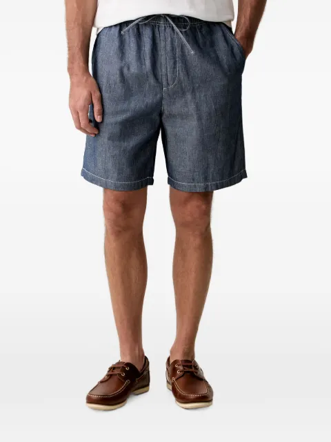 Benetton drawstring-waist contrast-stitch shorts Blue 4E1XU901K