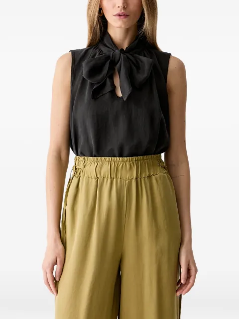 VICOLO bow-detail sleeveless top Black TAB0572
