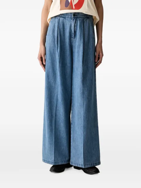 Benetton pleated wide-leg jeans Blue 4KOWDF0C5