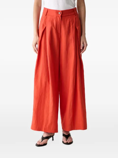 VICOLO pleated wide-leg high-waist trousers Orange TAB0434