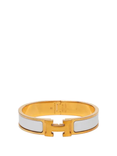 Hermès Pre-Owned 2000-2026 Narrow Enamel Clic H Bracelet PM costume bracelet Gold 7DNRWK3T5TKOWHNO