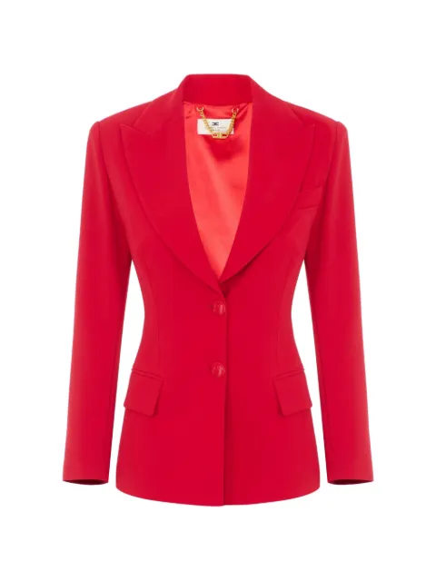 Elisabetta Franchi lightweight crêpe jacket with laces Red GI27366E2