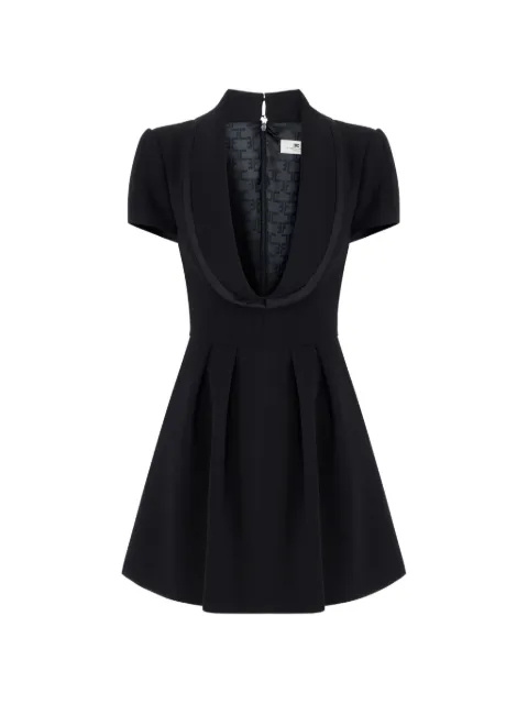Elisabetta Franchi mini dress in lightweight crêpe and satin fabrics Black AB98666E2