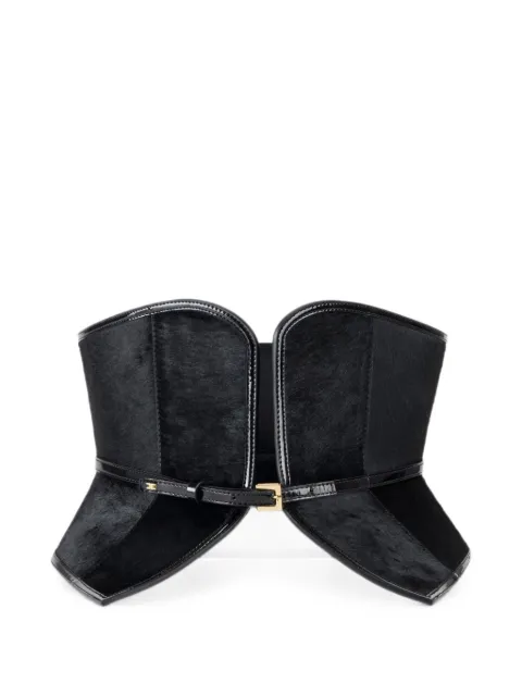 Elisabetta Franchi bustier-style cowhide belt Black CT71S68E2
