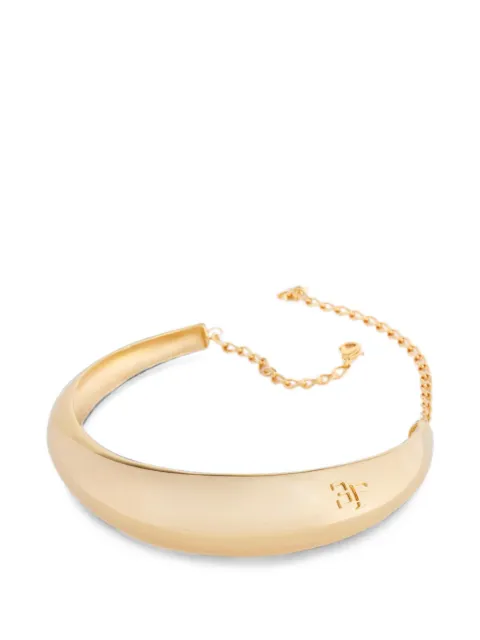 Elisabetta Franchi crescent-shaped necklace Gold CO01B67E2