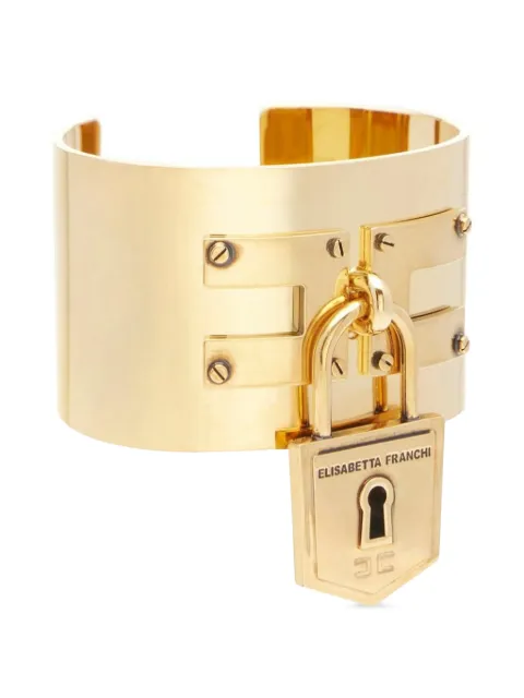 Elisabetta Franchi rigid bracelet with padlock Gold BC07B66E2