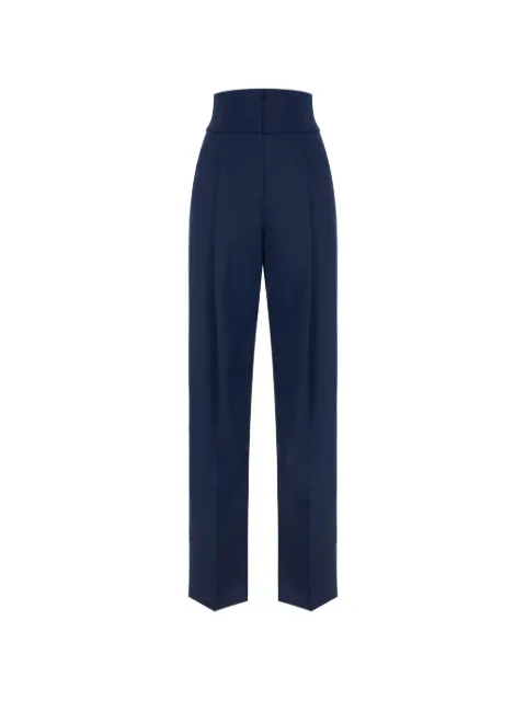 Elisabetta Franchi trousers in gabardine fabric Blue PA17966E2