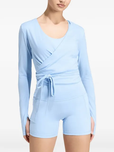 adidas Studio Soft wrap top Blue KY1961