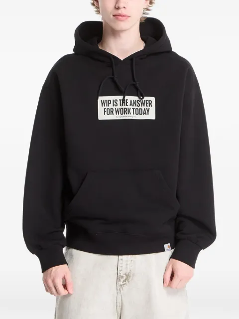 Carhartt WIP Bumper Sticker graphic-print hoodie Black I036914