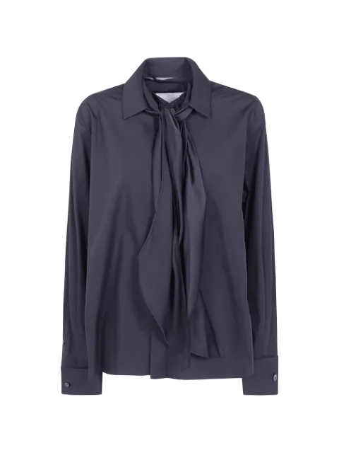 sacai bow-detail long-sleeve shirt Black 2608616