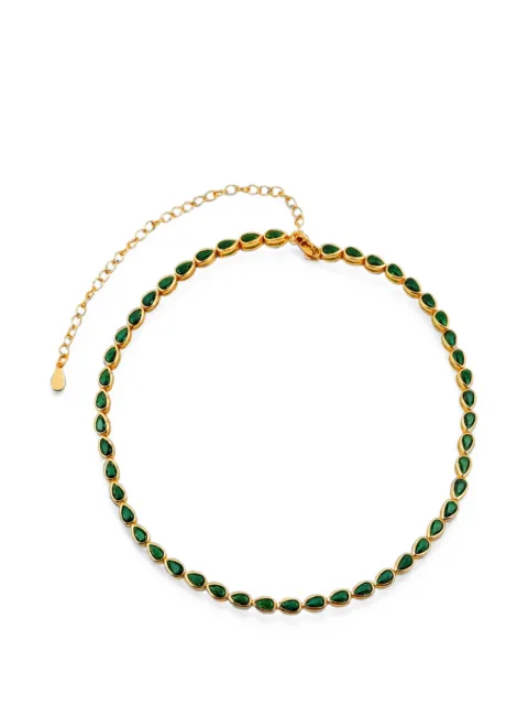 Lady D World pear-cut crystal choker Gold 83024