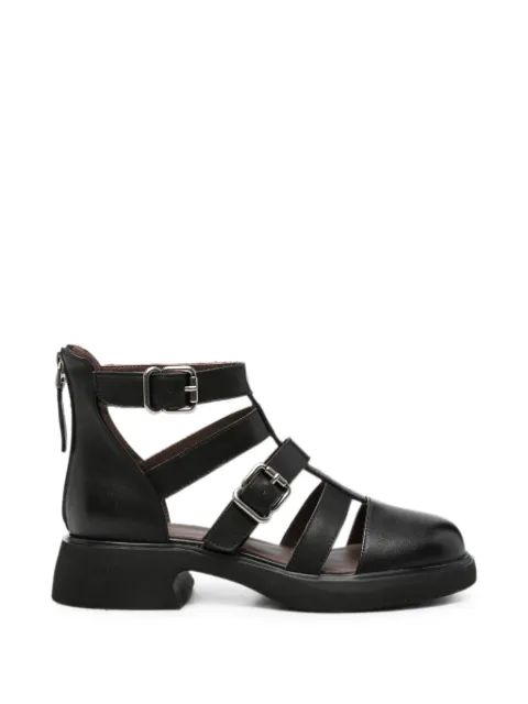 SERGIO MORETTI FIRENZE buckle-fastening caged sandals Black 658526110