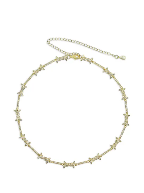 AMIE Dubai crystal-embellished barbed-wire necklace Gold 73313