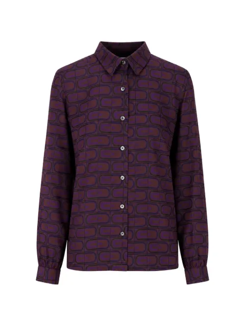 Laura Urbinati geometric-print long-sleeved shirt Purple I1T05ST