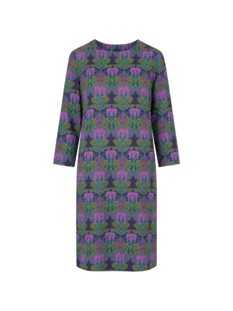 Laura Urbinati floral-print shift mini dress Purple I2V03CB