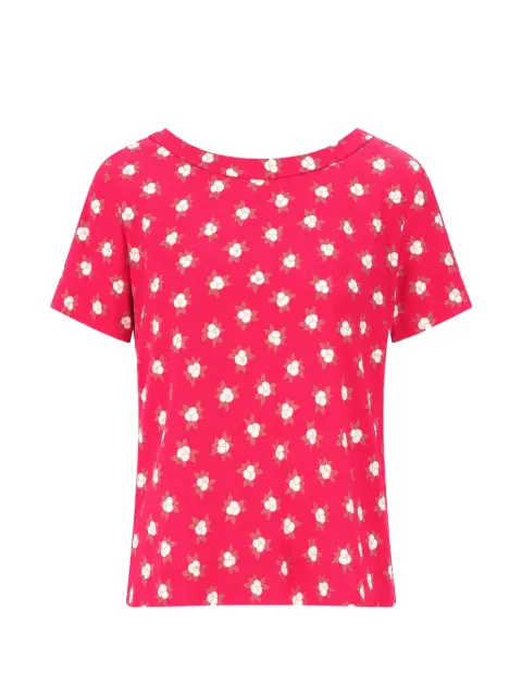 Laura Urbinati camellia-print short-sleeve T-shirt Red I1T02SC