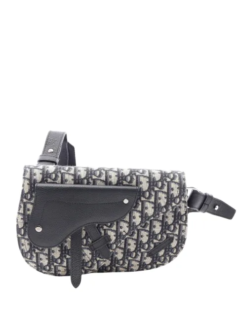 Christian Dior Pre-Owned 2010-2026 Oblique Canvas Saddle Messenger Bag crossbody bag Blue OKL9Z8ZJWCIXLIHZ