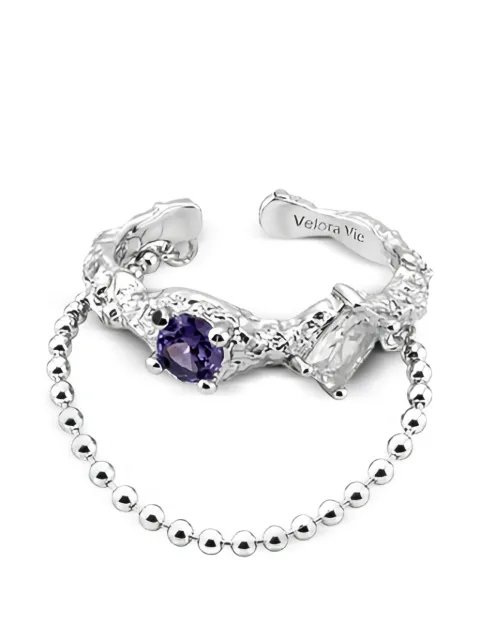 Velora Vie Empress Ardent embellished ring Silver 86189