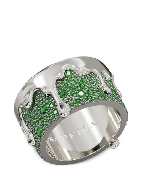 SAPFIRA crystal-embellished ring Silver 76587